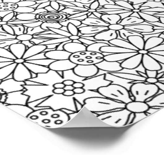 Floral Doodle 2 Poster (Ecke)