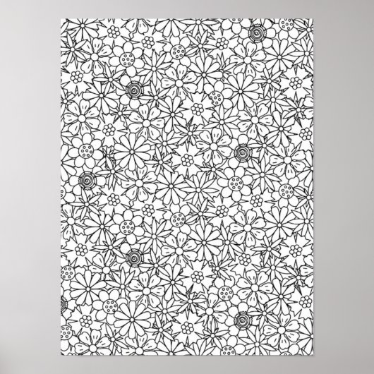 Floral Doodle 2 Poster (Vorne)