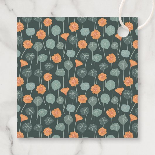 Floral Doodle Custom Hand-Drawn Note Geschenkanhänger (Rückseite)