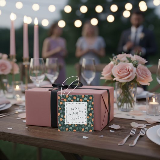 Floral Doodle Custom Hand-Drawn Note Geschenkanhänger