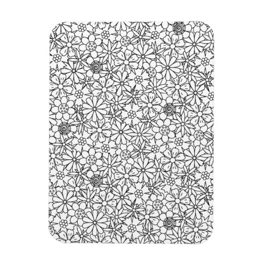 Floral Doodle Magnet (Vertikal)