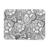 Floral Doodle Muster Magnet (Horizontal)