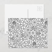 Floral Doodle Postkarte (Vorne/Hinten)