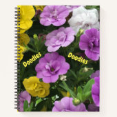 Floral Doodle Sketchbook Notizblock (Vorderseite)