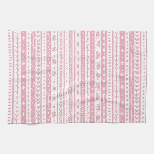 Floral doodstreifen geschirrtuch (Horizontal)