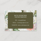 Floral - Doppelseitige Visitenkarte (Rückseite)