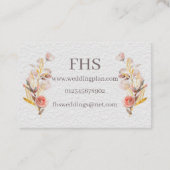 Floral - Doppelseitige Visitenkarte (Rückseite)