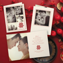 Floral Double Happiness Chinesisch Hochzeit 4 Foto