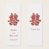 Floral Double Happiness Chinesische Gastgeschenk H (Vorne & Hinten)