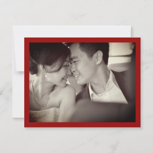 Floral Double Happiness Chinesische Hochzeit Danke Mitteilungskarte (Rückseite)