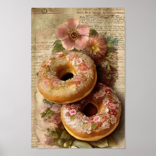 Floral Doughnut Poster (Vorne)