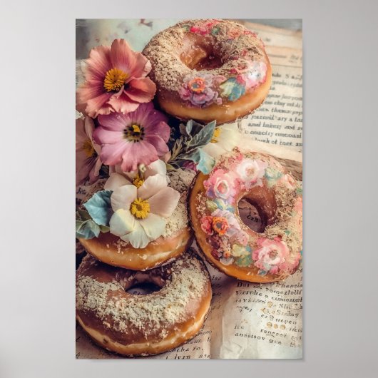 Floral Doughnut Poster (Vorne)