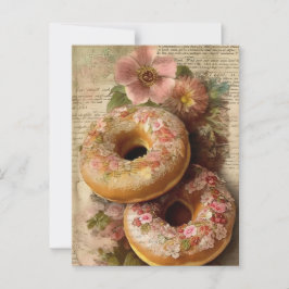 Floral Doughnut Postkarte