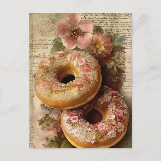 Floral Doughnut Postkarte (Vorderseite)