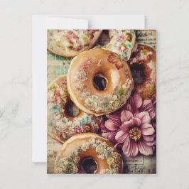 Floral Doughnut Postkarte