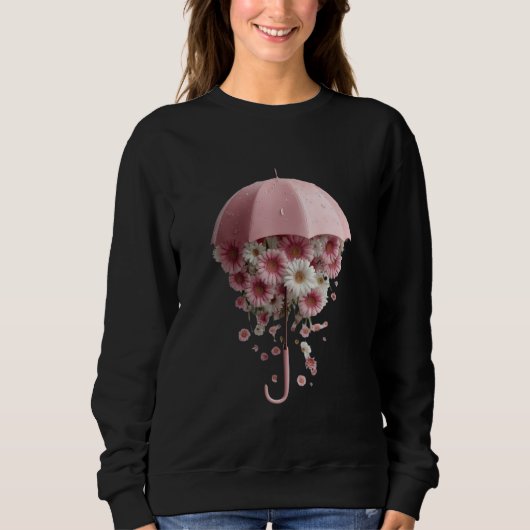 Floral Downpour Bloomfall Sheltered by Spring Wher Sweatshirt (Vorderseite)