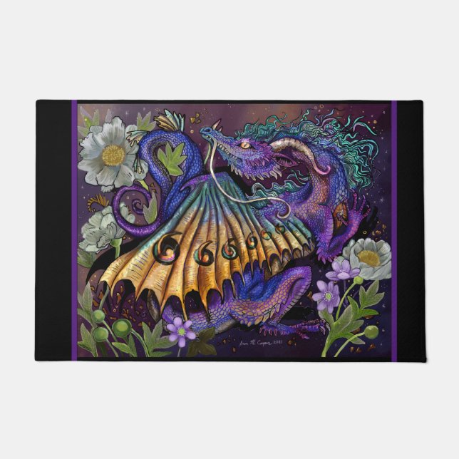 Floral Dragon  Fußmatte (Vorderseite)