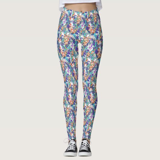 floral dragon leggings (Vorderseite)