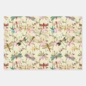 Floral Dragonflies Geschenkpapier Set (Vorderseite)
