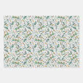 Floral Dragonfly Ferns Blätter Pattern Geschenk (Vorderseite 3)