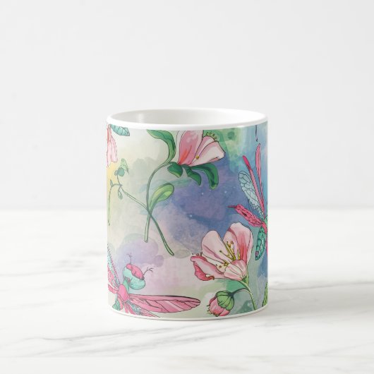 Floral Dragonfly Kaffeetasse (Mittel)