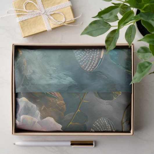 Floral Dragonfly Pastel Ethereal Whimsical Seidenpapier (Geschenk)