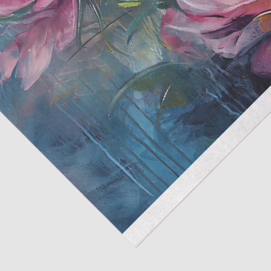 Floral Dragonfly Pastel Ethereal Whimsical Seidenpapier (Ausschnitt)