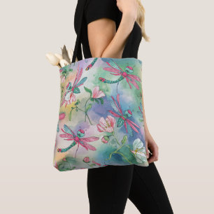Floral Dragonfly Tasche