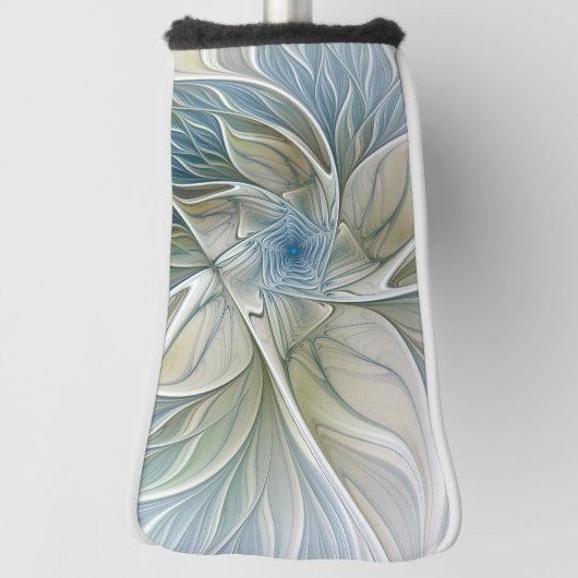 Floral Dream Abstrakt Blue Khaki Fraktal Kunst Golf Headcover (Rotieren 90)