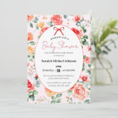 Floral Dream Baby Dusche Einladung (Stehend Vorderseite)