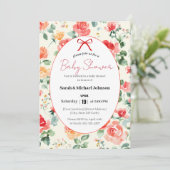 Floral Dream Baby Dusche Einladung (Stehend Vorderseite)
