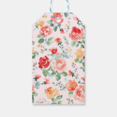 Floral Dream Baby Shower  Geschenkanhänger (Rückseite)