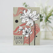 Floral Dream Danke Karte (Stehend Vorderseite)