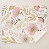 Floral Dream Mosaic – Seamless Artistic Bloom Sherpadecke (Vorderseite (Horizontal))