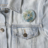 Floral Dream Muster Abstraktes Blue Khaki Fraktal Button (Beispiel)