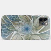 Floral Dream Muster Abstraktes Blue Khaki Fraktal Case-Mate iPhone Hülle (Rückseite (Horizontal))