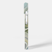 Floral Dream Muster Abstraktes Blue Khaki Fraktal Case-Mate iPhone Hülle (Rückseite / Links)