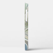 Floral Dream Muster Abstraktes Blue Khaki Fraktal Case-Mate iPhone Hülle (Rückseite / Links)