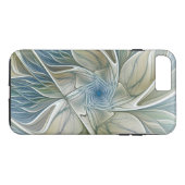 Floral Dream Muster Abstraktes Blue Khaki Fraktal Case-Mate iPhone Hülle (Rückseite (Horizontal))