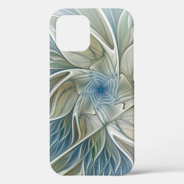 Floral Dream Muster Abstraktes Blue Khaki Fraktal Case-Mate iPhone Hülle