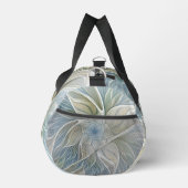 Floral Dream Muster Abstraktes Blue Khaki Fraktal Duffle Bag (Rechts)
