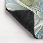Floral Dream Muster Abstraktes Blue Khaki Fraktal Mousepad (Ecke)