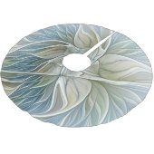 Floral Dream Muster Abstraktes Blue Khaki Fraktal Polyester Weihnachtsbaumdecke (Schrägansicht)