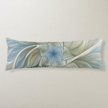 Floral Dream Muster Abstraktes Blue Khaki Fraktal