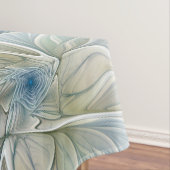 Floral Dream Muster Abstraktes Blue Khaki Fraktal Tischdecke (Beispiel)