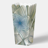 Floral Dream Pattern Abstract Blue Khaki Fractal Geschenkschachtel (Vorderseite)