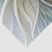 Floral Dream Pattern Abstract Blue Khaki Fractal Seidenpapier (Detail)