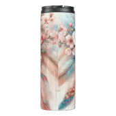 Floral Dreamcatcher mit Pastel Feathers Thermosbecher (Rückseite)