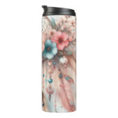 Floral Dreamcatcher mit Pastel Feathers Thermosbecher (Nach rechts gedreht)