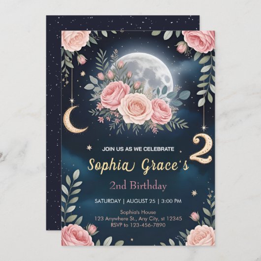 Floral Dreams for Two Einladung (Vorne/Hinten)